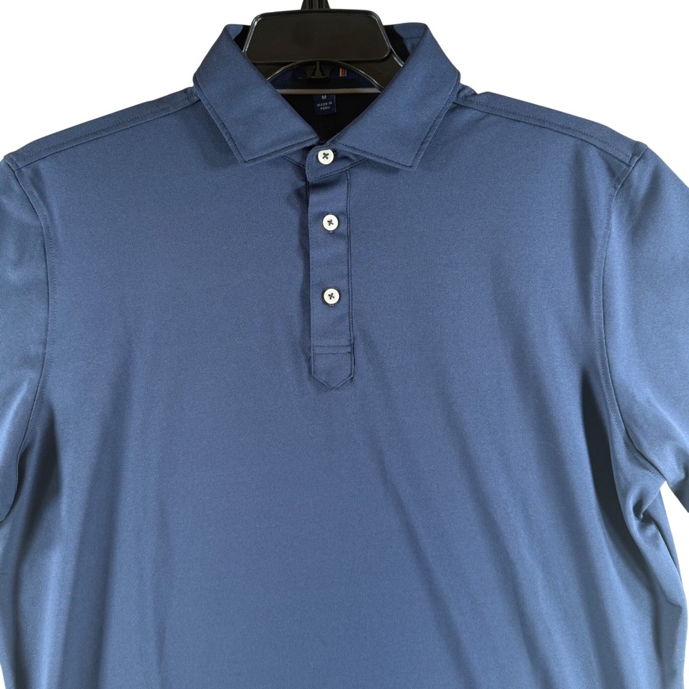 Stitch Golf Polo M Blue Short Sleeve PERFORMANCE ATHLEISURE Stretch 000SA0005‎